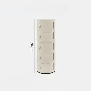 Nordic Round Bedside Table – Mini 2/3/4/5 Layer Cute Storage Cabinet, Creative Living Room & Bedroom Furniture