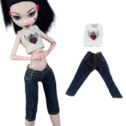 11-Inch Doll Clothes for 1/6 Dolls – Casual Dress & Fashion Outfits for 27 CM Girls' Dolls, DIY Toy Clothing