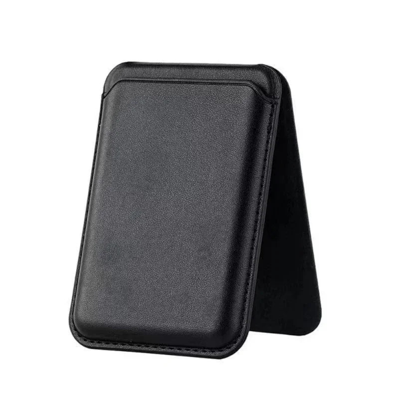 Strong Magnetic Leather Wallet Case with Hidden Stand for MagSafe – Card Holder Cover for iPhone 15 Pro Max, 14 & 13 Pro Max