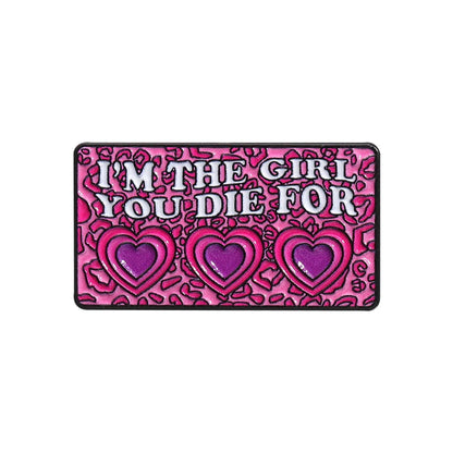 Pink Heart Brain Ghost Enamel Brooch – Gothic Retro Radio & TV Badge, Funny Punk Lapel Pin Jewelry Gift