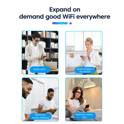 WiFi Extender 300M – Long Range Wireless Signal Booster & Internet Repeater with EU Plug