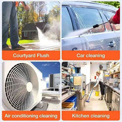 Portable Cordless Electric Pressure Washer — Professional Car Wash Set with Multi-Nozzle High-Pressure Cleaning