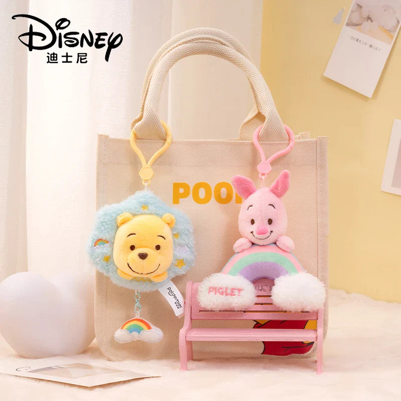 Disney Winnie the Pooh Piglet Plush Keychain — Cute Cartoon Doll Backpack Pendant | Kids Birthday Gift