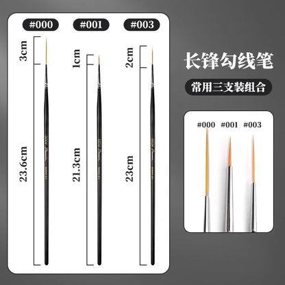 1/2/3/5PCS Rigger Artist Paint Brushes – Extra Long Fine Point Liner Brushes for Scale Models, Nail Art, Acrylic, Oil & Watercolor