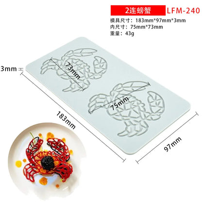 Various Leaves & Geometric Flower Silicone Cake Lace Mold — Cake Decorating Border Tool for Baking