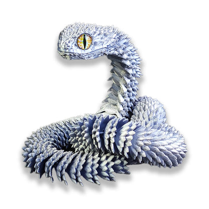 3D Printed Movable Snake Figurine – Realistic Jointed Simulation Ornament for Home & Office, 2025 New Year Craft Gift
