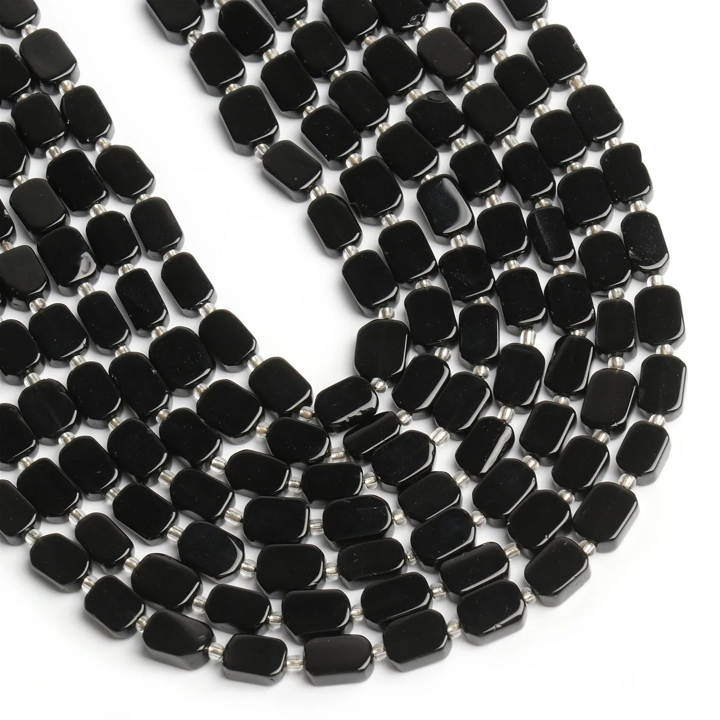 Natural Gemstone Rectangle Beads - 8x12mm Amethyst Citrine Lapis Lazuli Spacer Beads for DIY Jewelry Making & Bracelets