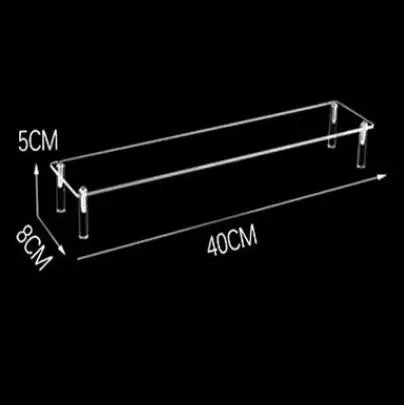 Acrylic Display Stand Rack - 1-4 Tier Transparent Trapezoid Organizer Shelf For Cupcakes, Perfume, Dolls & Collectibles