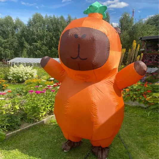 Adult Capybara Inflatable Costume – Cartoon Animal Cosplay Suit for Halloween, Carnival, Performance