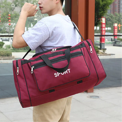 YIXIAO Large Capacity Gym & Travel Bag – Multifunction Sports Fitness Shoulder & Messenger Bag for Men