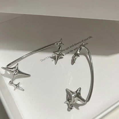 Sparkling Fashion Star Clip Earrings - Simple Ear Cuff & Climber Jewelry Gift