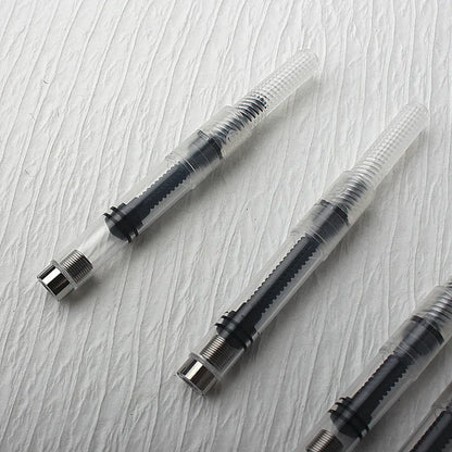 10pc Black Fountain Pen Ink Converter & Refill Cartridges – Pump Style
