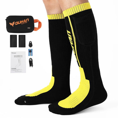 Electric Heated Socks with Remote – Rechargeable Thermal Warmers for Skiing, Snowboarding & Hiking