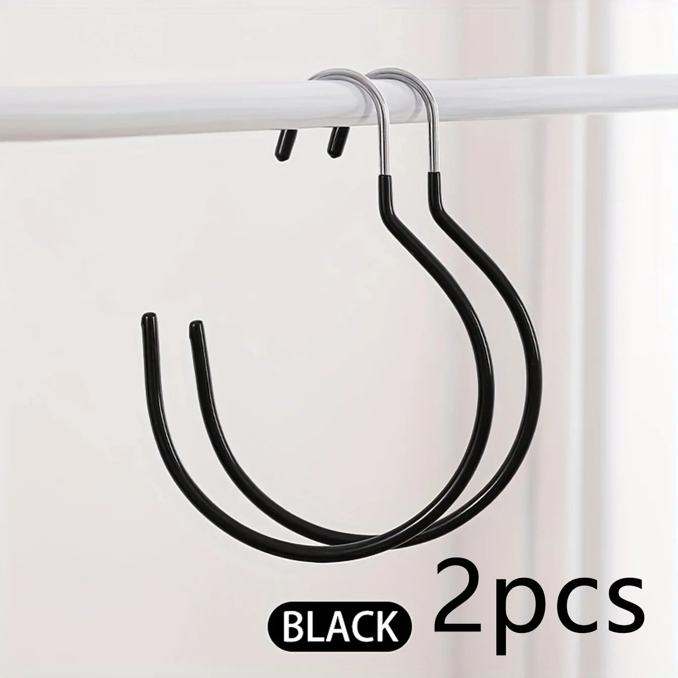 Non-Slip Plastic Coated Scarf Storage Rack – Multifunctional Tie, Belt & Hat Hanger Organizer Hook for Closet (1/2/5 Pack)