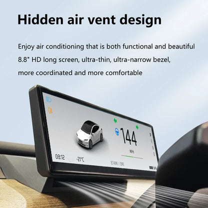 Carbar 8.8" Smart Dashboard Touch Screen – Wireless CarPlay & Android Auto for Tesla Model 3 & Y, Free Air Vent Camera