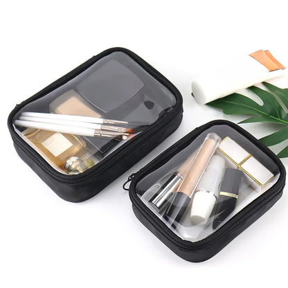 Waterproof Clear PVC Makeup Bag – Travel Cosmetic Organizer Pouch for Women & Men, Toiletry & Brush Storage Case