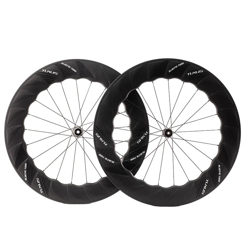 TUKUS C88NEO Carbon Wheelset - 700C Road Bike Racing Wheels with 88mm Deep Rim, 36T Ratchet and Disc Brake Support