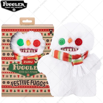 Original Fuggler Ugly Teeth Monsters Plush Toys – Butt Ugly Pets Snowman & Reindeer Dolls for Christmas & Kids Gifts