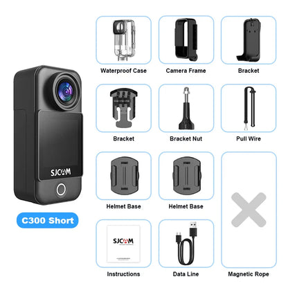 SJCAM C300 Pocket Action Camera 4K FHD – 30M Waterproof Sport Cam with 5G WiFi & Long Battery Life