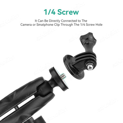 Selfie Stick Monopod Handlebar Mount – Compatible with Insta360 X4/X3/X2, GoPro 8-13 & DJI for Bicycle & Motorcycle