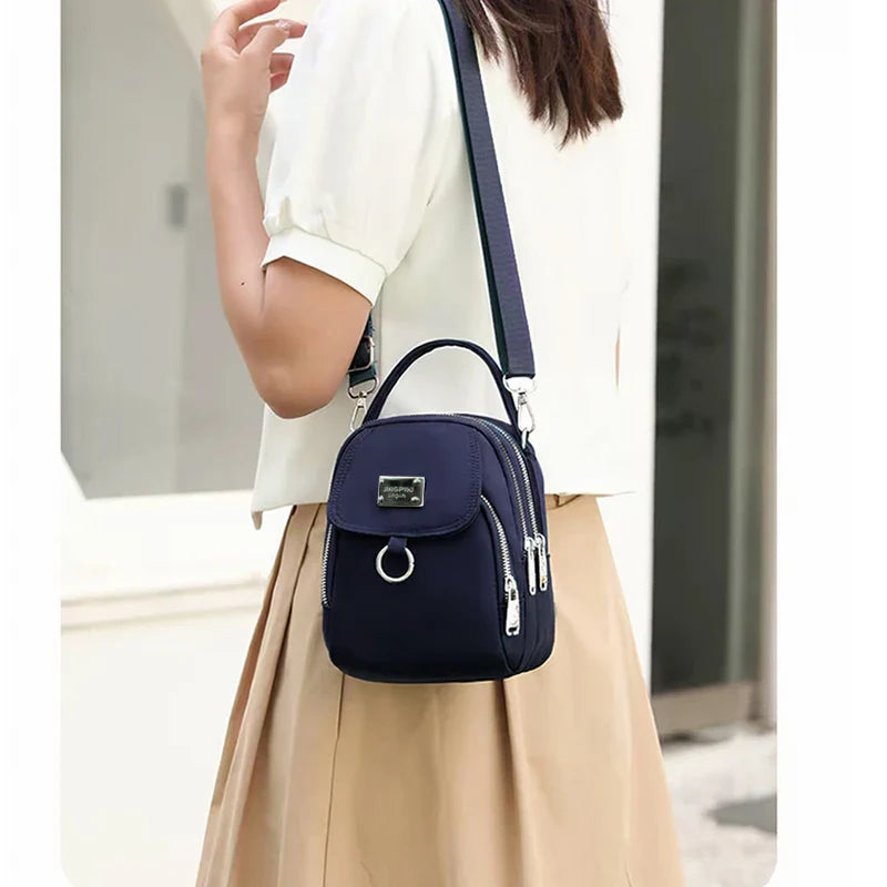 Women’s Mini Multi-Color Crossbody Bag – Compact Shoulder Bag for Daily Casual Outings, Campus, and Commute