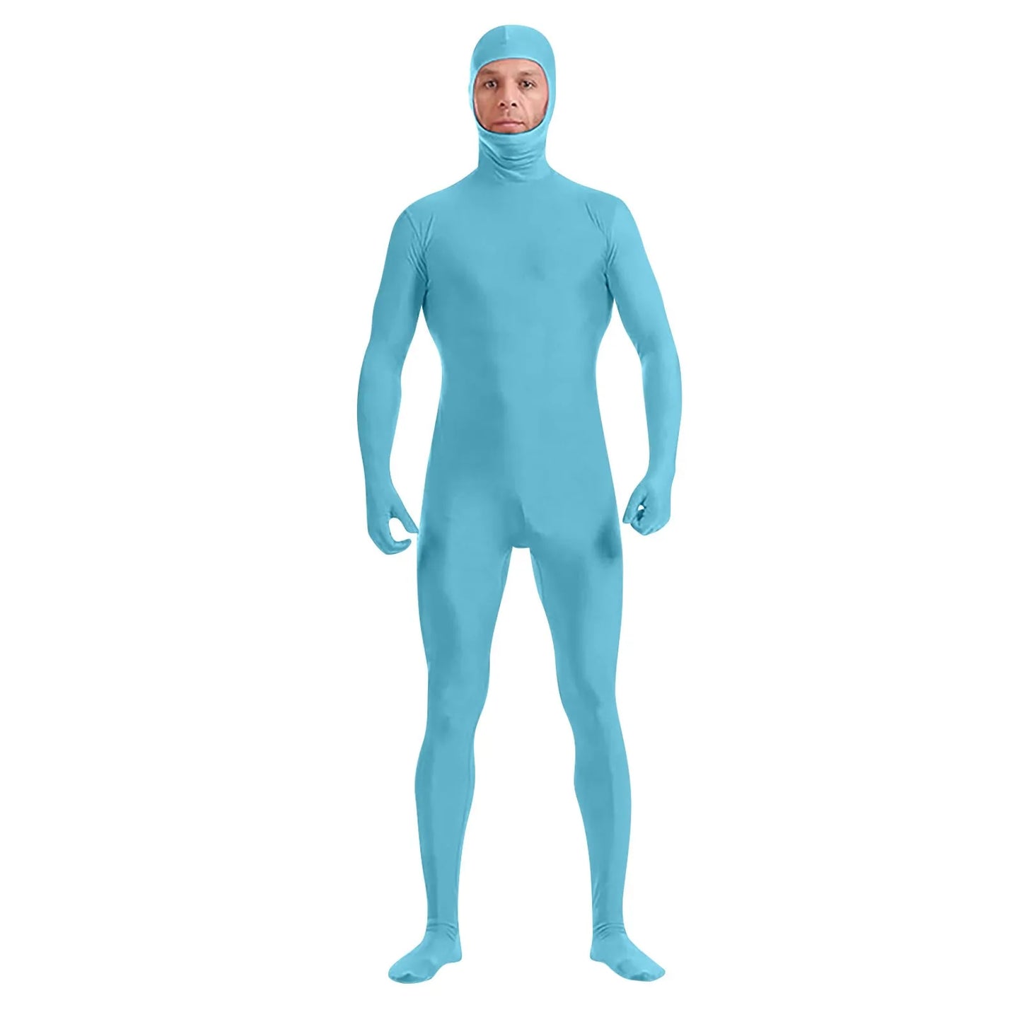 Full Body Zentai Suit for Men – Halloween Second Skin Tight Spandex Nylon Bodysuit Cosplay Costume