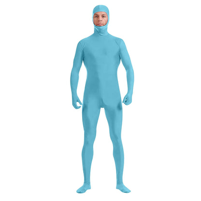 Full Body Zentai Suit for Men – Halloween Second Skin Tight Spandex Nylon Bodysuit Cosplay Costume