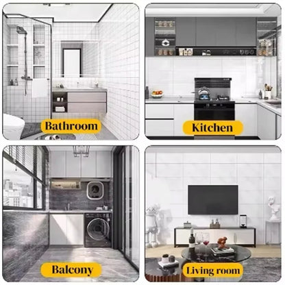 Marble Foam Wall Tile Sticker - Waterproof Self-Adhesive Wallpaper for Bedroom, Living Room & Bathroom