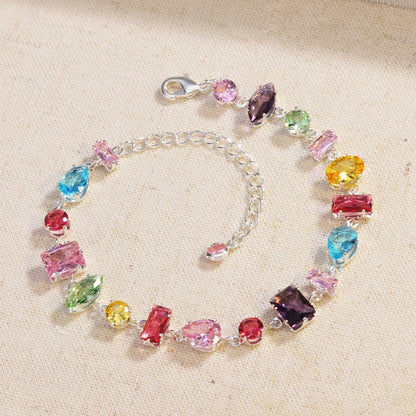 18K Gold Plated Crystal Zircon Necklace – Luxury Colorful Fashion Jewelry for Women, Party & Evening Accessories