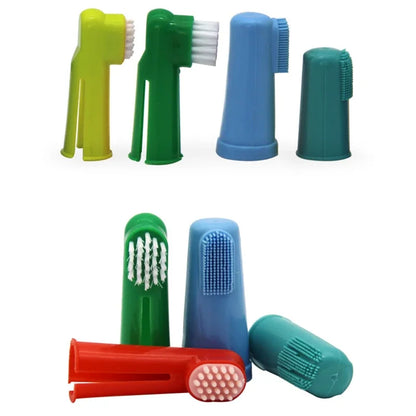Soft Pet Finger Dog Toothbrush – 1/3 Pcs for Bad Breath, Tartar, and Teeth Cleaning, Dog Accessories and Supplies
