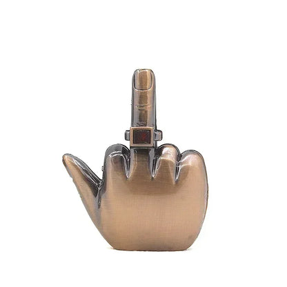 Funny Middle Finger Torch Lighter – Windproof Jet Flame Refillable Butane Smoking Accessory with Voice Sound