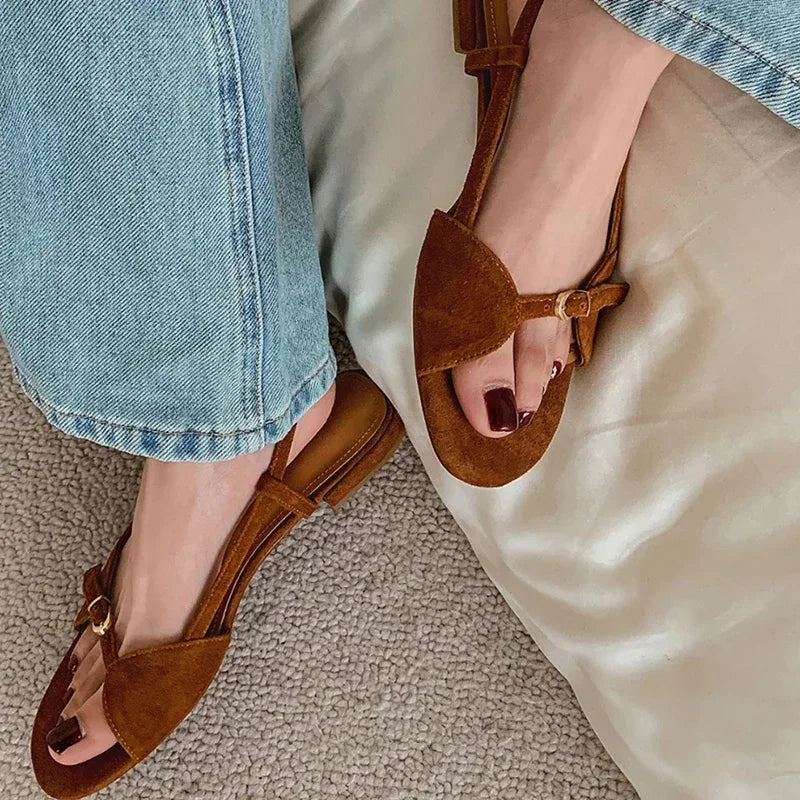 Bohemian Style Women's Summer Sandals – Open Toe Flat Beach Shoes for Vacation & Outdoor Wear