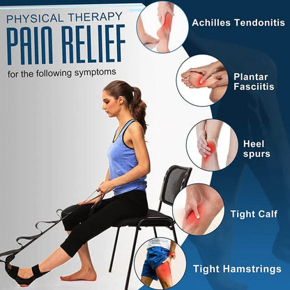 Soft Yoga Ligament Stretching Belt | Three Colors Stretch Strap for Leg and Hamstring Pain Relief