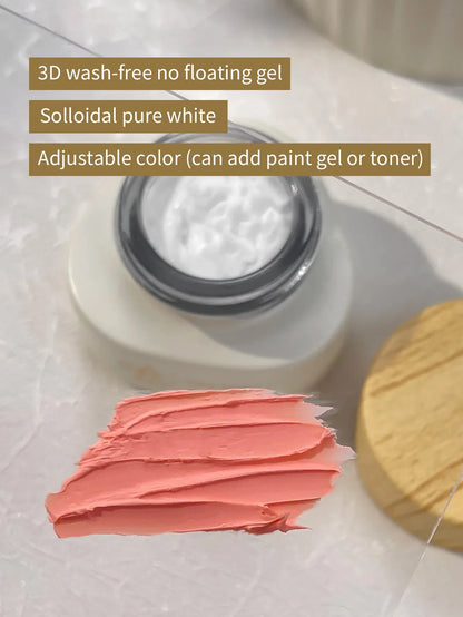 12ml Thick Light Carving Glue – Soft Candy Gel for Ice Flower Style, Non-Washable Armor Oil Glue for Nail Salon Use
