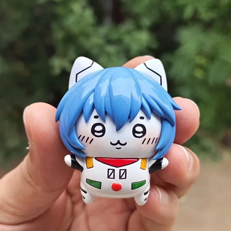 Bandai Neon Genesis Evangelion Anime Action Figures — Rei Ayanami & Asuka Usagi Series Figurines Car Decor Toy Gifts