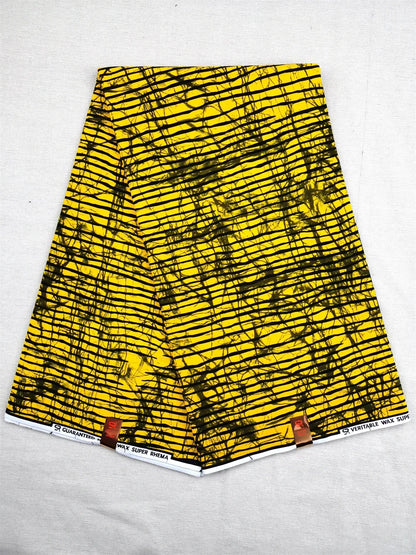 African Real Wax Ankara Fabric - 100% Cotton 6 Yards Nigerian Print Party Dress Sewing Material
