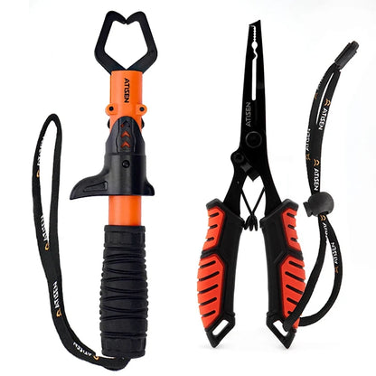 Stainless Steel Fishing Gripper - Professional Fish Lip Grabber Clip for Secure Fish Handling & Tackle