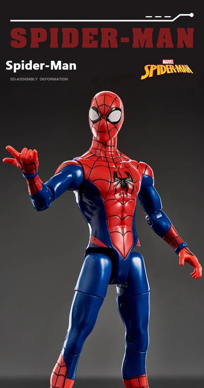 Marvel Iron Man Head Shaped Action Figure – Deformable Toy with Spider-Man Joints, Mobile Model Doll for Kids’ Educational Play