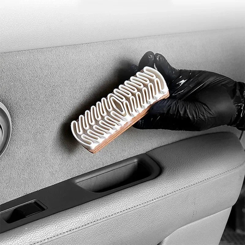 Car Interior Cleaning Brush – Alcantara, Suede, & Deerskin Plush Fabrics, Detailing Upholstery Tool for Beauty Care
