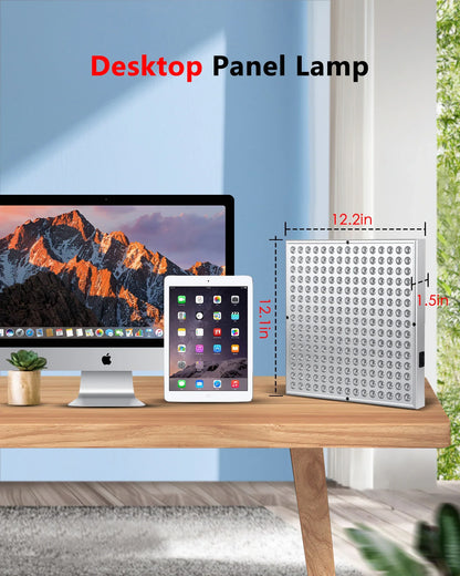 LED Red Light Therapy Panel Lamp – Anti-Aging Facial Skin Care, 225 LED Lights for Body Pain Relief & Physical Therapy