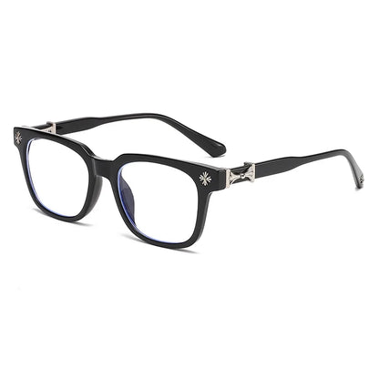 3-Piece Square Blue Light Glasses - Unisex Black & Clear Frame Computer Eyewear