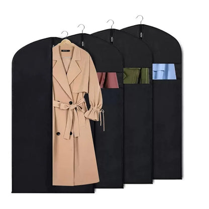 Waterproof Dustproof Clothing Covers: Hanging Garment Bags for Coat, Suit, Dress - Closet Organizer Protector
