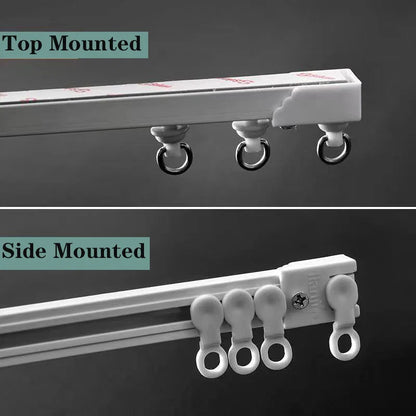 Strong Self-Adhesive Curtain Track – No Drill Nano Silent Sliding Rail System for Top & Side Mounted Window Decor Accessories