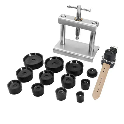 Professional Watch Press Tool Set – Case Back Closer with 12 Dies, Watch Repair Kit for Watchmakers