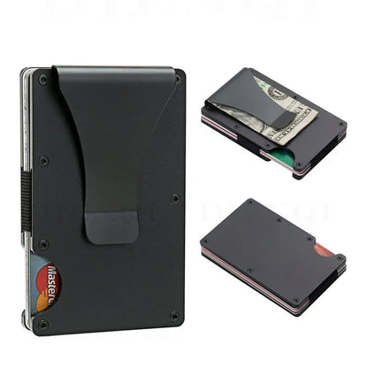 2025 RFID Blocking Front Pocket Wallet – Slim Minimalist Metal Wallet with Money Clip for Men & Unisex