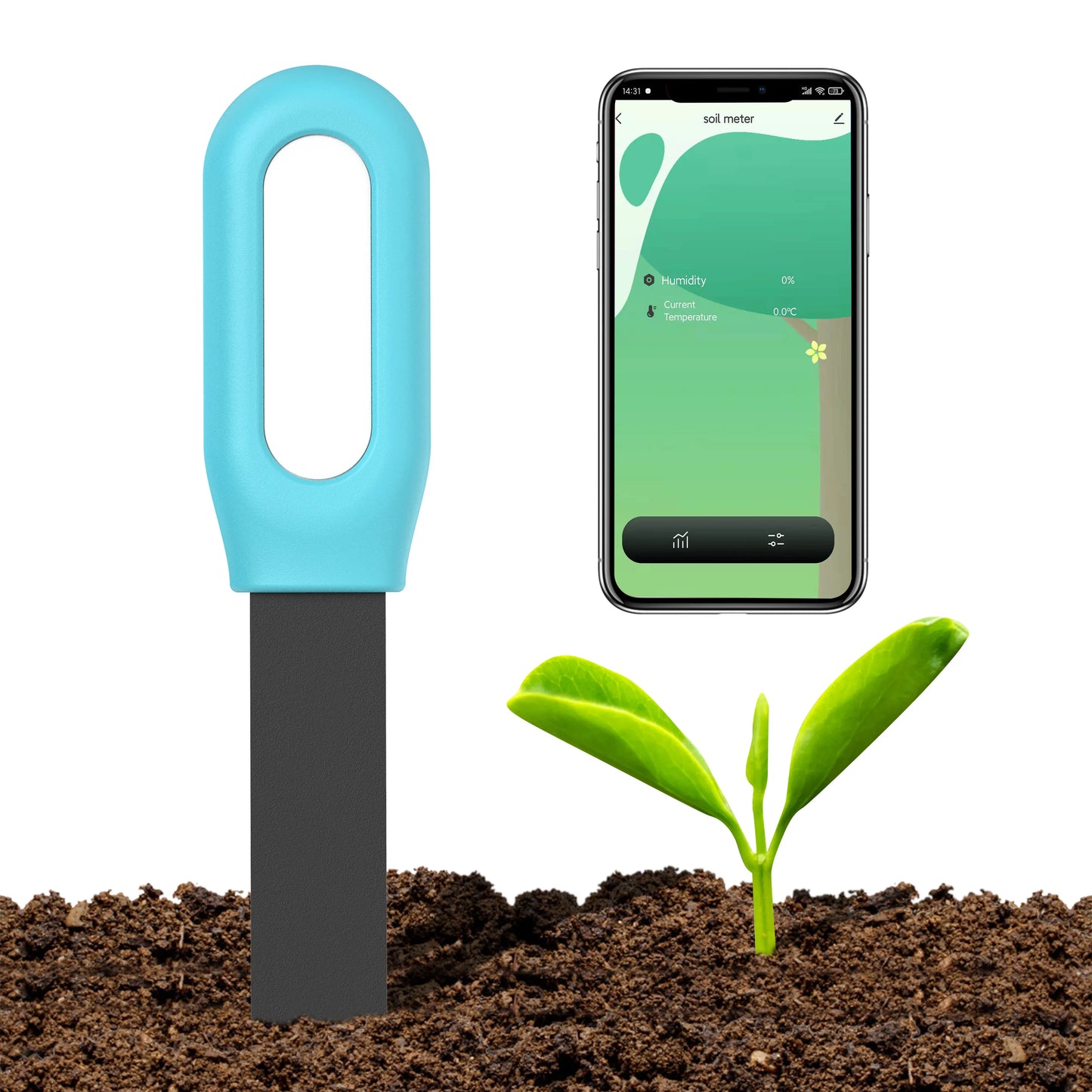 Tuya Smart Zigbee Soil Tester – Temperature & Humidity Meter, Garden Automation Irrigation Sensor