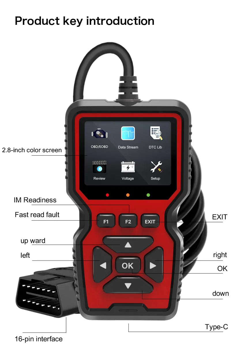 V519 Professional OBD2 Scanner – EML327 Car Diagnostic Tool & Code Reader for Troubleshooting