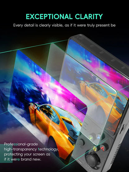 DATA FROG R36S Tempered Glass Screen Protector - Original Cover Film for 3.5-Inch RGB20S and R35S Game Player