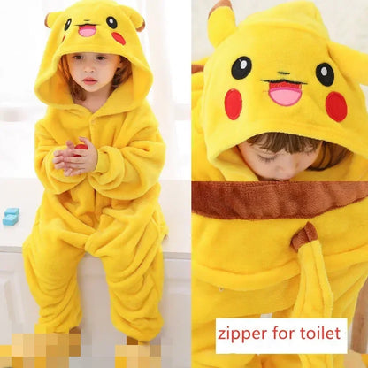 TAKARA TOMY Pokémon Kids Onesie - Jigglypuff, Pikachu, Gengar, Snorlax & Bulbasaur Cosplay Pajamas