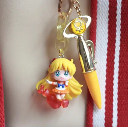 New Sailor Moon Car Keychain — Tsukino Usagi Anime Figure Keyring, Backpack Pendant Doll, Kids’ Collectible Toy Gift